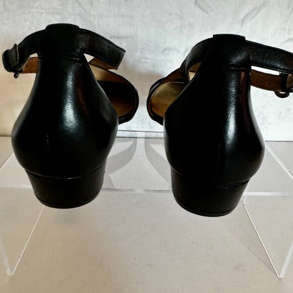 Naturalizer Women's Black Blakely Sandals Size 8.5 Ankle Strap 1" Block Heel Buc - Picture 9 of 13